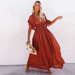 Brown flawless maxi dress